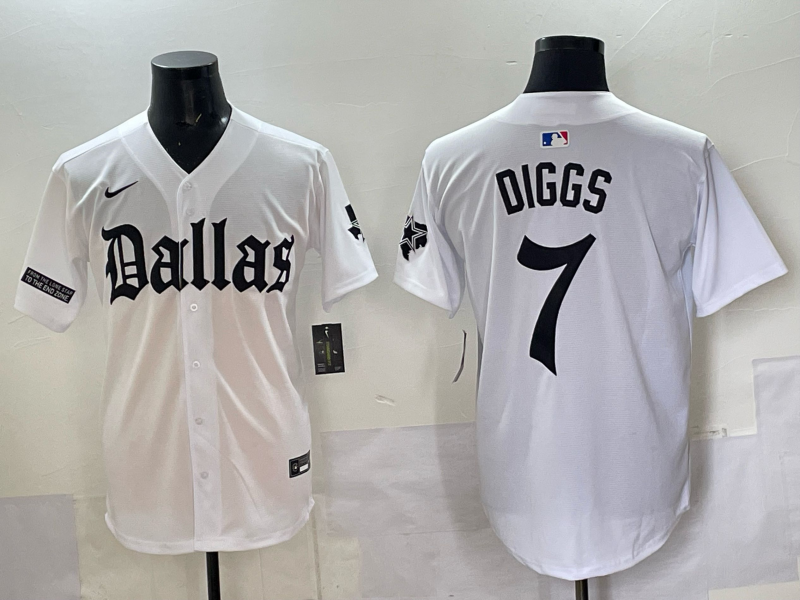 Men Dallas Cowboys #7 Diggs white Nike 2025 NFL Jersey 01